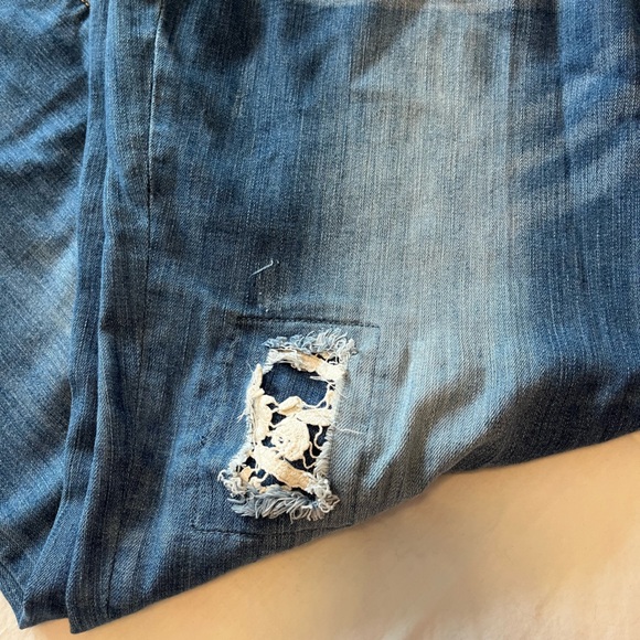 Thyme and maternity straight leg jeans with decorative patch XXL - Picture 2 of 4